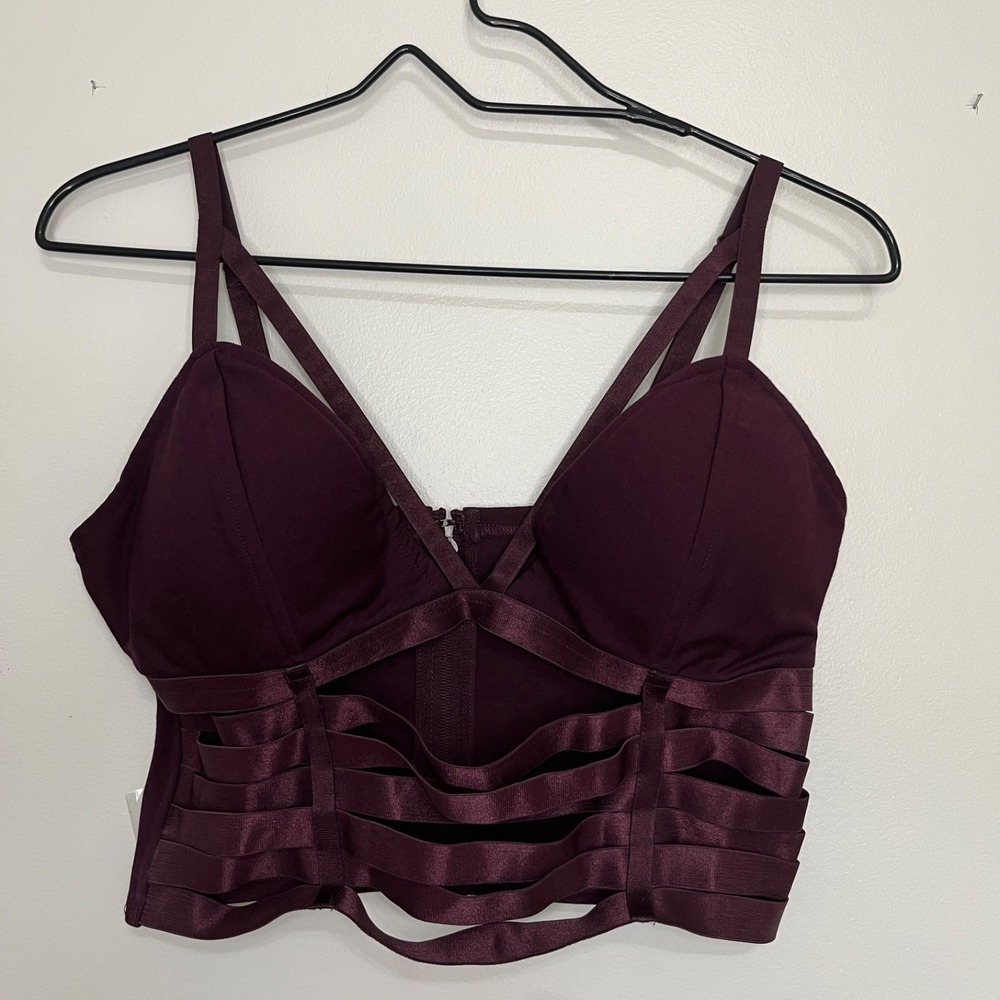 Charlotte Russe Corset Bra Women's L Whimsigoth Dark Romantic Renaissance Punk